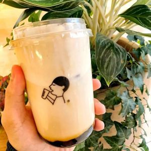 Buy cheap 700ml PET plastic cups bubble tea with bear lid from wholesalers