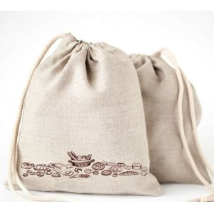 Buy cheap Natural Reusable Food Safe Linen Bread Drawstring Storage Bag from wholesalers