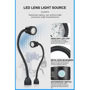 High Brightness Flexible Arm Work Lights 24V Explosion Proof IP67 LED Gooseneck