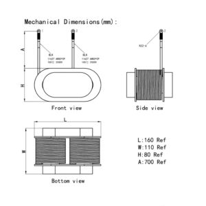 New Inductive Ikp CTN 0.4m 80A China Common Mode SMD Power Choke Inductor