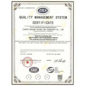 69KV Galvanized Sub Transmission Electric Utility Pole / Power Distribution Pole