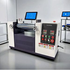 Buy cheap Manual Control Rubber Mixing Machine with 50-60HRC Roller Hardness and 750x380x600mm Specification from wholesalers