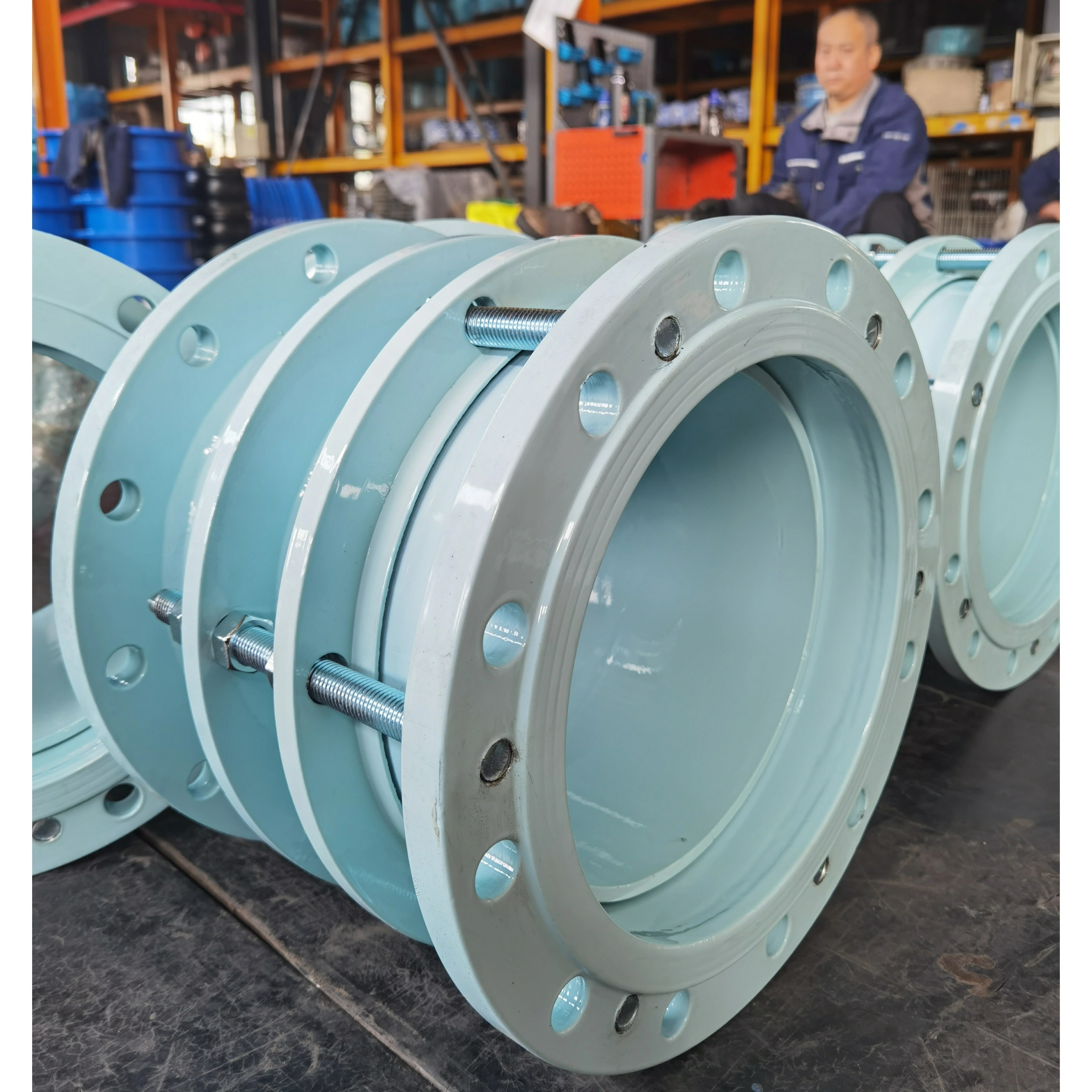 Buy cheap Pipe Connection Special Carbon Steel, Ductile Iron Double Flange Limit Device Telescopic Pipe Seal from wholesalers