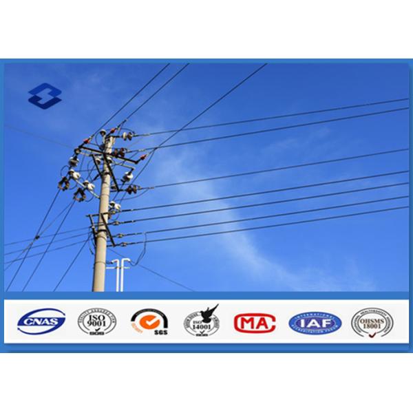 Buy cheap Polygonal Galvanization Distribution Steel Utility Pole 36.9m / s Anti - wind Capacity from wholesalers