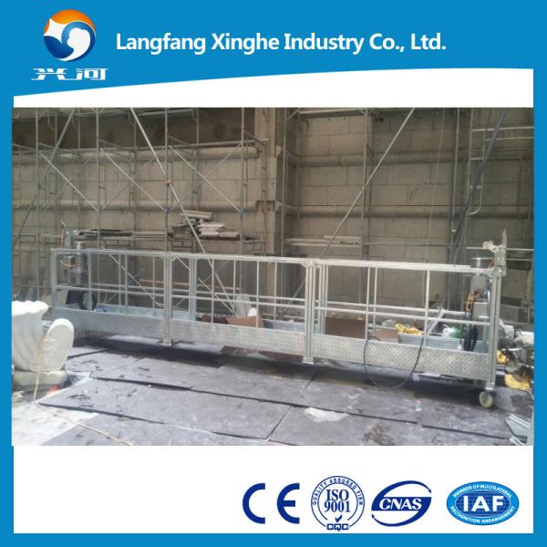 Quality Construction lifting cradle , electric hanging winch gondola , zlp630 / zlp800 aluminum suspended platform for sale
