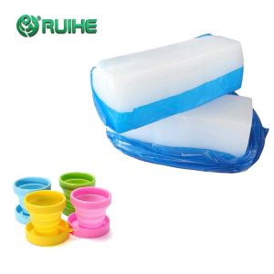 Buy cheap DBPH Cured HTV Silicone Rubber 10-80 Shore A Hardness Folding Cup from wholesalers