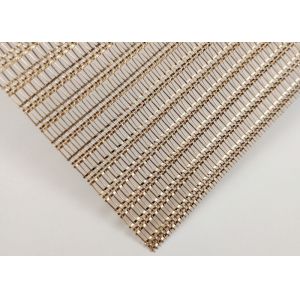 Buy cheap 0.6mm Glass Laminated Wire Mesh Decorative Shine Bronze Copper Three Flat from wholesalers