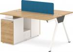 Buy cheap Melamine Board Partition Table Office Kadeem Wood With Metal Legs from wholesalers