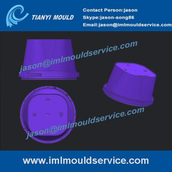 Quality PP thin-wall packaging products mould structure, 200ml of thin-walled boxes mould drawing for sale