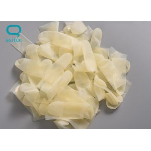Buy cheap Frosted Translucent Rubber Latex Notched Finger Cots Anti Static from wholesalers