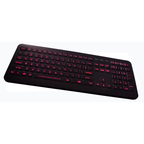 Backlight dust proof rubber medical keyboard with numeric keys and Functions