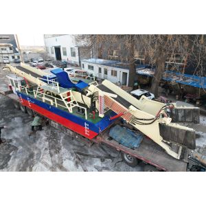 70kw Power Aquatic Weed Harvester To Collect Water Plants On Water