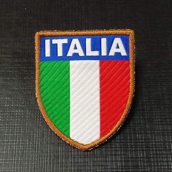 Quality Factory Custom Shield Flag Embroidered Patch Customized Clothing Label  Sew-on Clothing Badge for sale