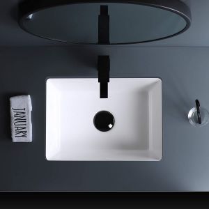 Buy cheap New Stylish Rectangle White Undermount Wash Basin Vitreous China from wholesalers