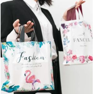 Poly Loop Handle Die Cut Shopping Bag Recycled With Gravure Printing