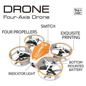 Buy cheap Mini Remote-Controlled Toy Aircraft with 360 Rotation and Led Lights State of Assembly Ready-to-Go X11 ORANGE from wholesalers