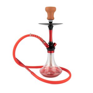 Buy cheap Middle Black Shisha Wookah Cup Aluminum Stem Glass Base Hookah from wholesalers