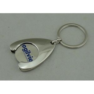 Buy cheap Token Holder Promotional Keychain Zinc Alloy Die Casting Soft Enamel With Silver Plating from wholesalers