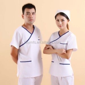 wholesale new style stretchy medical scrubs sets nurse uniform Custom V neck