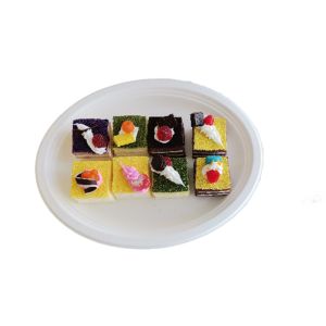 Buy cheap 12 Inch  Oval Dinner Biodegradable Sugarcane Bagasse Plates from wholesalers