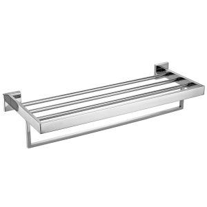 SUS304 Bathroom Towel Racks Concealed Hotel Shower Shelf Polished