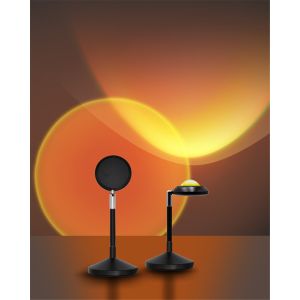 Buy cheap USB Rainbow UFO Sunset Red Projector Led Night Light Sun Projection Desk Lamp for Bedroom Coffee Store Wall Decoration from wholesalers