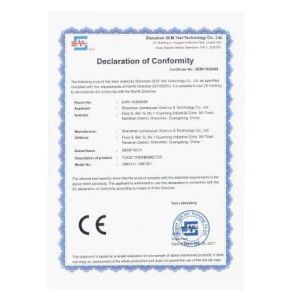 Shaanxi Sibeier(Sbe) Electronic Technology Co., Ltd. Certifications