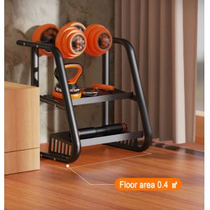 Buy cheap Gym Equipment Commercial 2 Tier Weights Dumbbell Rack Kettlebell Rack from wholesalers