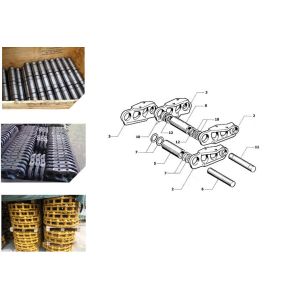 Bulldozer / Excavator Track Chain Undercarriage Parts Track Link Assembly