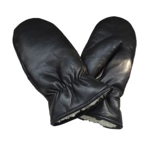 Buy cheap Genuine Winter Leather Mitten Gloves Thick Shearling Wool Lined Mittens from wholesalers