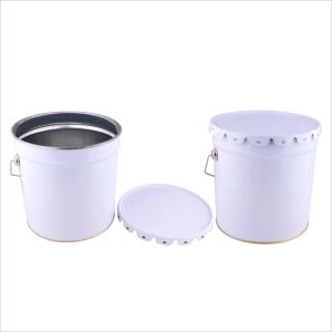 Buy cheap Rust Resistant Round 1 Qt Metal Paint Bucket And Lid HD With Handle Stackable 12cm-43cm from wholesalers