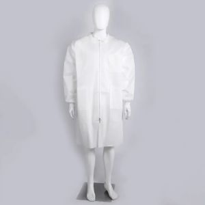 SMS nonwoven visitor gown disposable lab coat lab gown