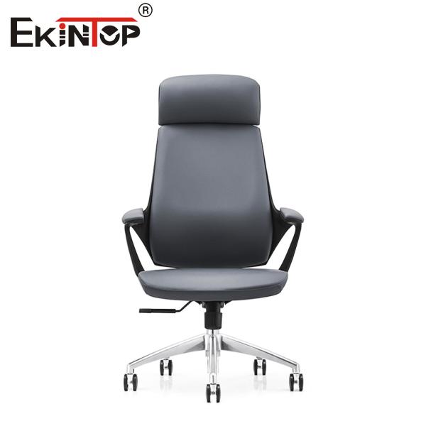 Quality Black High-Back Office Chair With Leather Material And Headrest for sale