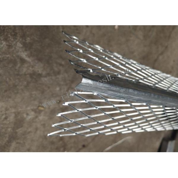 Buy cheap 2.7m Length Plaster Angle Bead With 5cm Diamond Mesh Wings 0.35mm Thickness from wholesalers