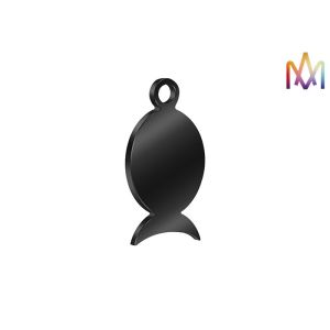 Buy cheap Plated SS Black Fish Shaped Pendant OEM ODM Supported from wholesalers