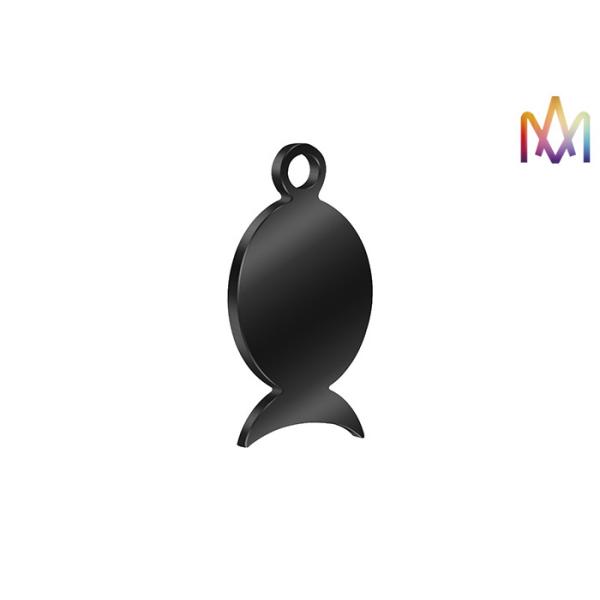 Quality Plated SS Black Fish Shaped Pendant OEM ODM Supported for sale