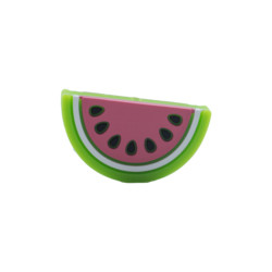 Red Watermelon Shaped Silicone Beads Soft For Baby Teething