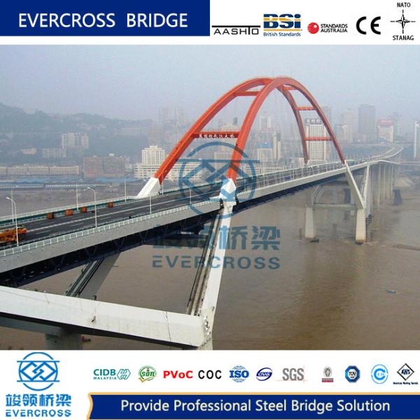 Customization Highway Steel Tied Arch Bridge With Variable Height
