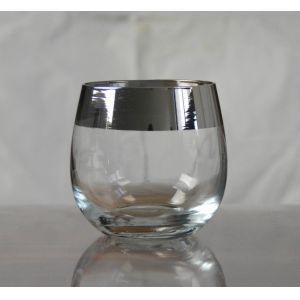 Buy cheap Silver Rim Ion Plated Platinum Tumbler Drinking Glasses from wholesalers