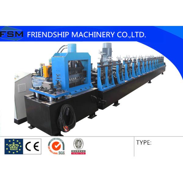 Photovoltaic Support Racking Roll Forming Machine With Gearbox Driven , Low