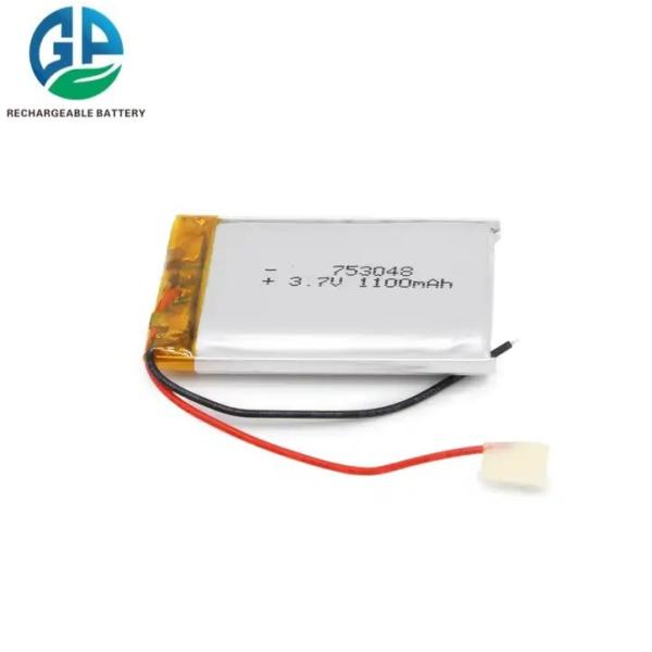 Buy cheap KC IEC62133 Approve 753048 3.7V 1100mAh Lipo Battery Rechargeable Battery Pack With Pcb Li-Polymer Battery from wholesalers