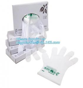 China medical compostable disposable plastic gloves, biodegradable and compostable gloves vinyl, Disposable Polyethylene PE Gl on sale