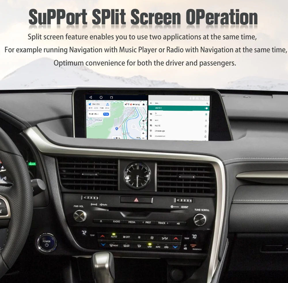 Viknav Car Radio For LEXUS RX RX200 RX350 RX450 (2016-2019) 12.3 inch Auto Vertical Screen wireless Carplay Navigation