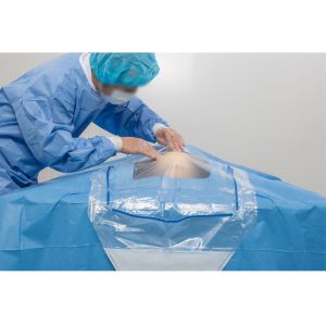 Buy cheap Green Surgery Craniotomy Drape Pack with Fluid Collection Pouch from wholesalers