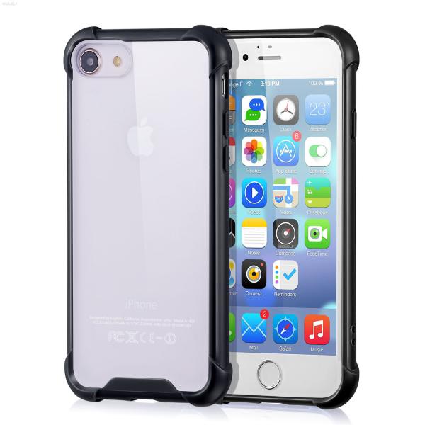 Buy cheap Clear TPU PC Hybrid Combo Shockproof Transparent Cell Phone Case for iPhone 8 from wholesalers