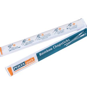 Buy cheap Full Paper Wrapped Printed 21cm Disposable Bamboo Chopsticks from wholesalers
