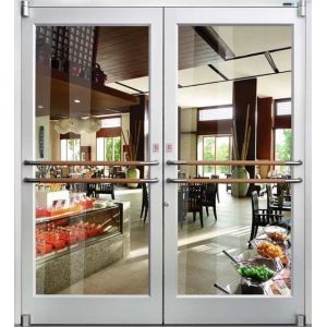 Double-Layer Hollow Tempered Glass Red Colour Middle Plate Style automatic swing