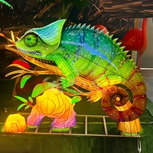 Buy cheap Handmade Animal Lantern - Chameleon Sculpture Illuminated LED Lantern, Customizable from wholesalers