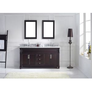 Buy cheap Shaker Style Double Sink Bathroom Vanities And Cabinets Waterproof Board from wholesalers