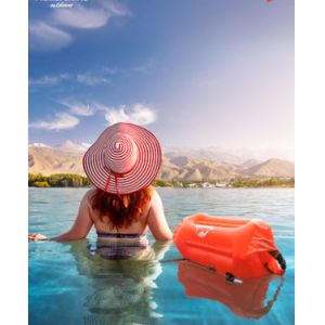 Lightweight Orange 28L Inflatable Swimming Buoy Open Water Tow Float